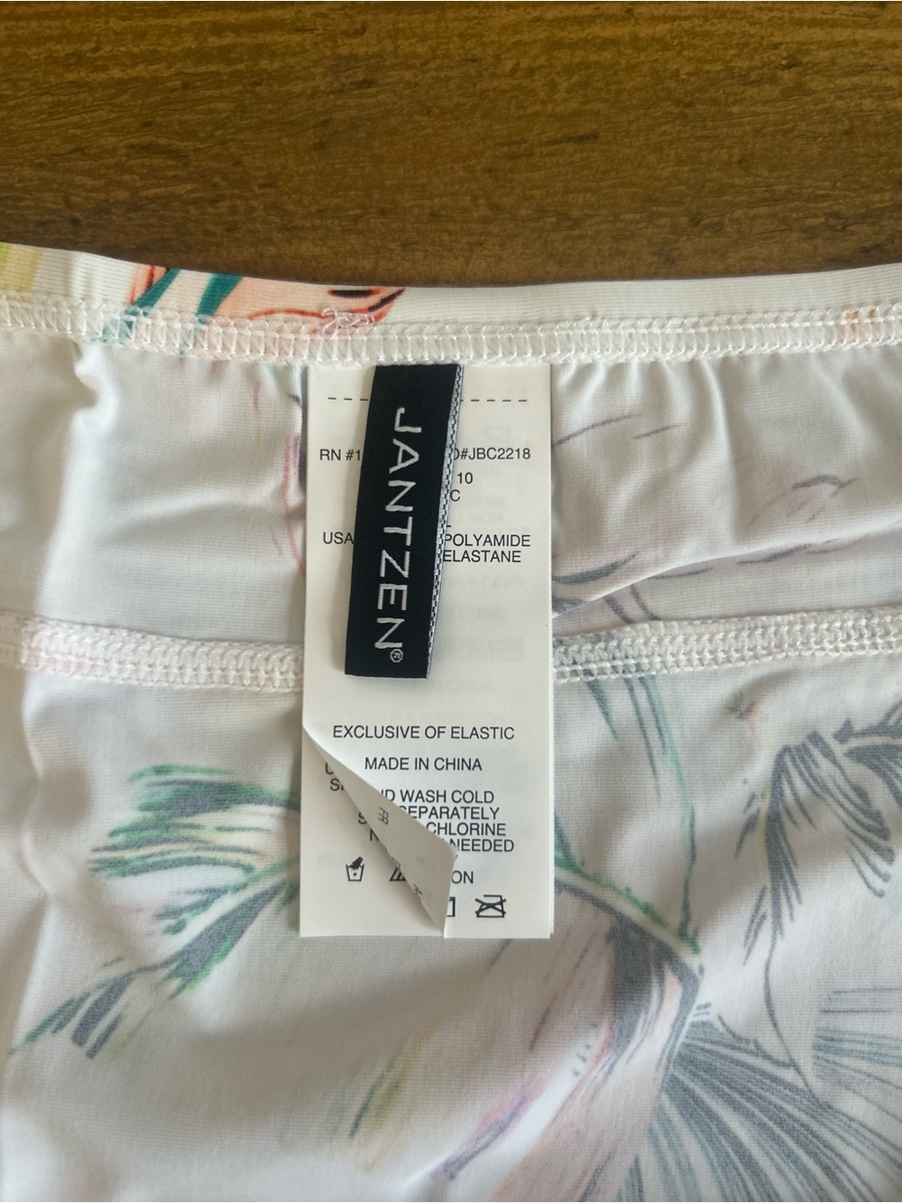 Janetzen Tropical Floral Teal and Coral A-Line over swim skirt - Picture 8 of 9